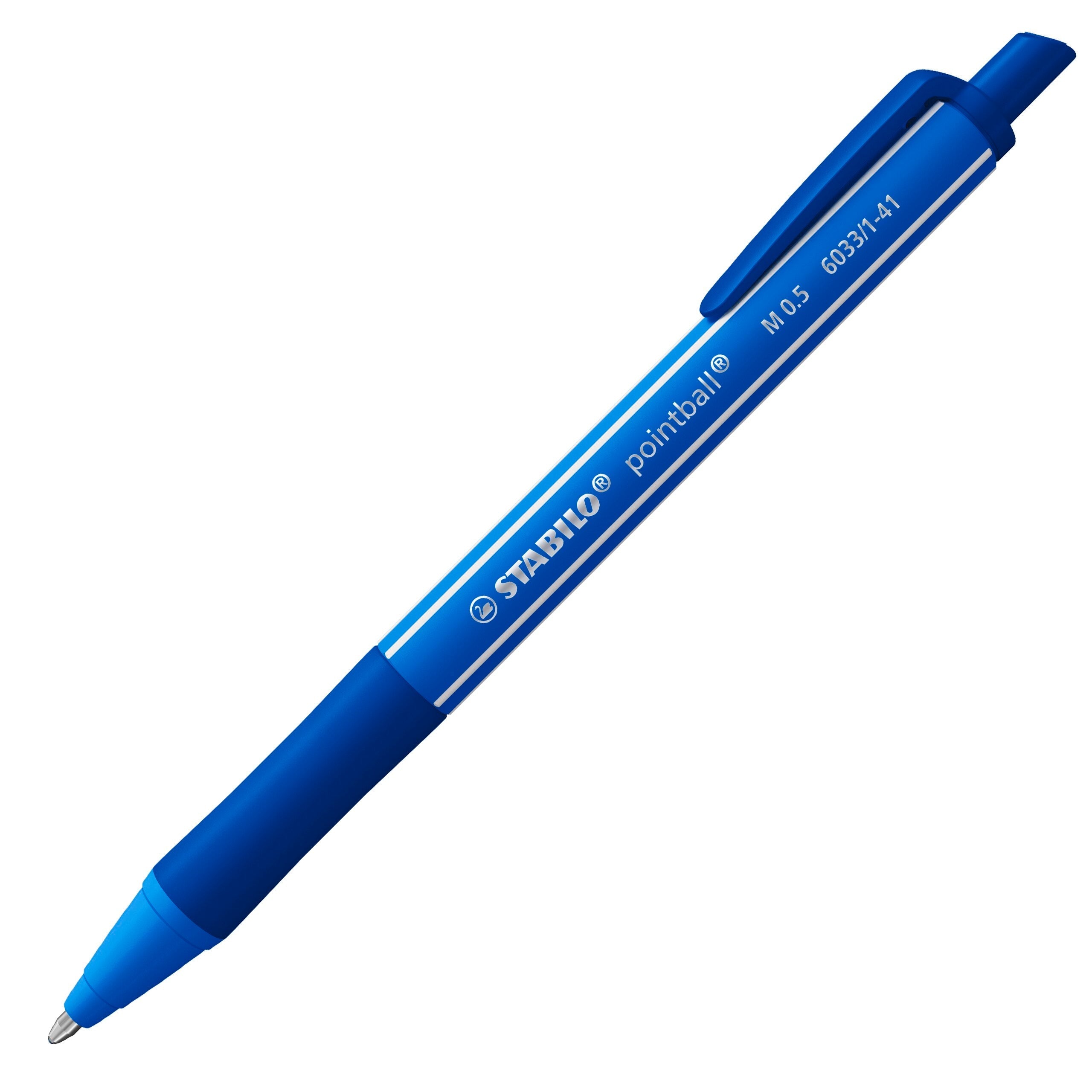Stabilo Pointball Colorful Ultramarine Blue Ballpoint Pen - Pack Of 10 Stabilo