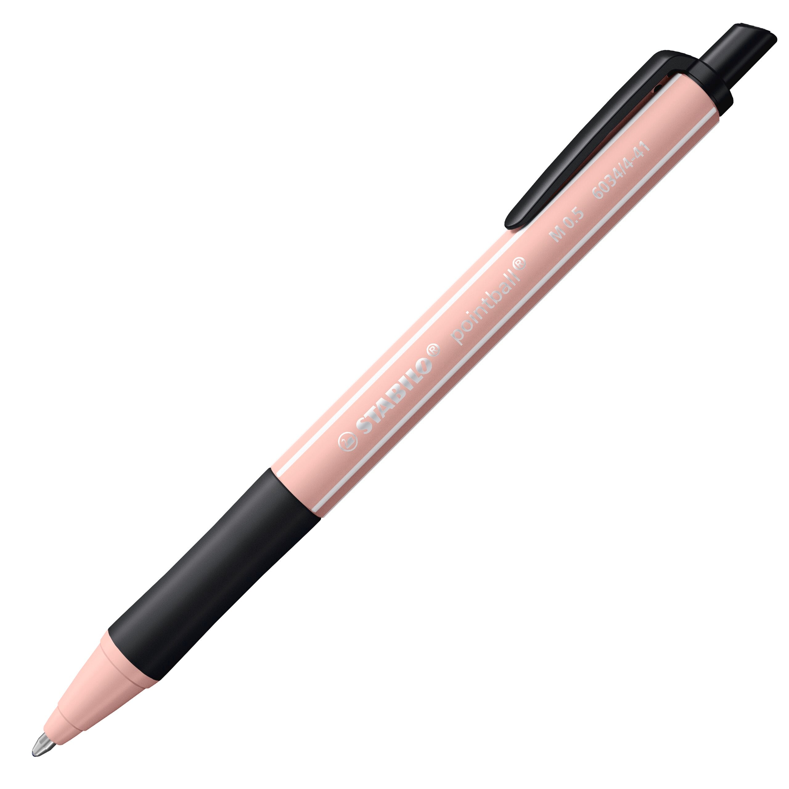 Stabilo Pointball Naturecol Wildflower - Blush with Blue Ink Ballpoint Pen - Pack of 10 Stabilo