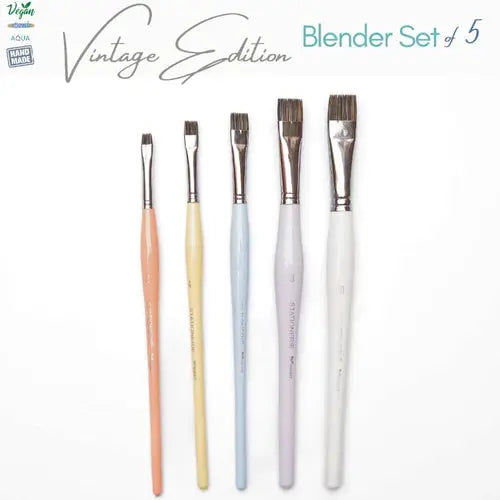Stationerie Blender Short Flat Brush Set Of 5 Candy Edition Stationerie