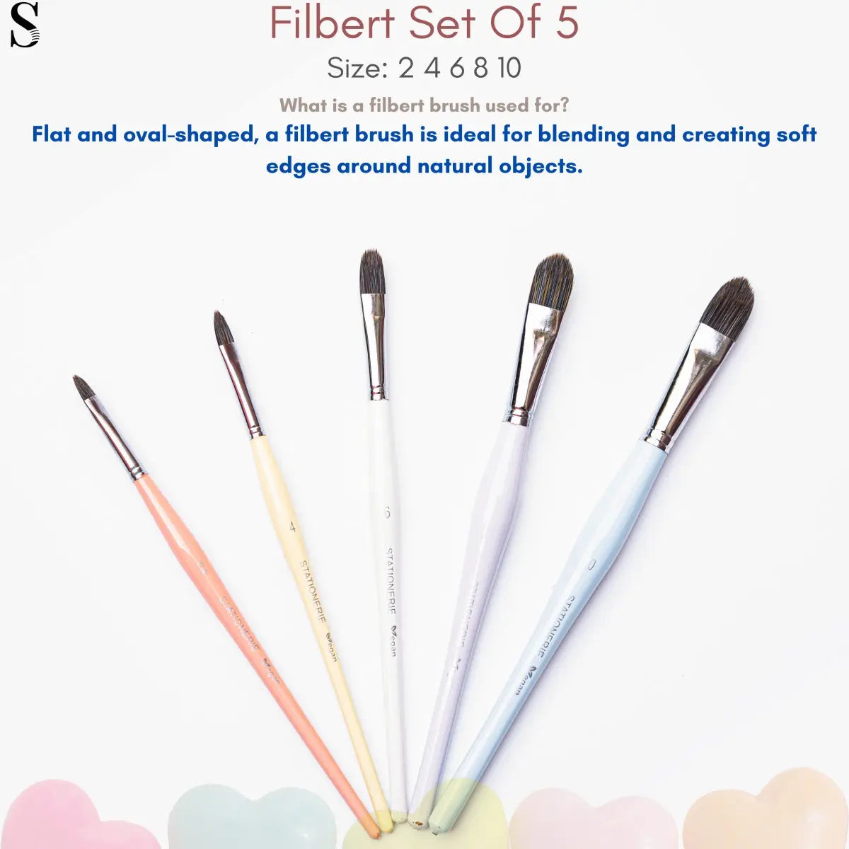 Stationerie Filbert Set Of 5 Candy Stationerie