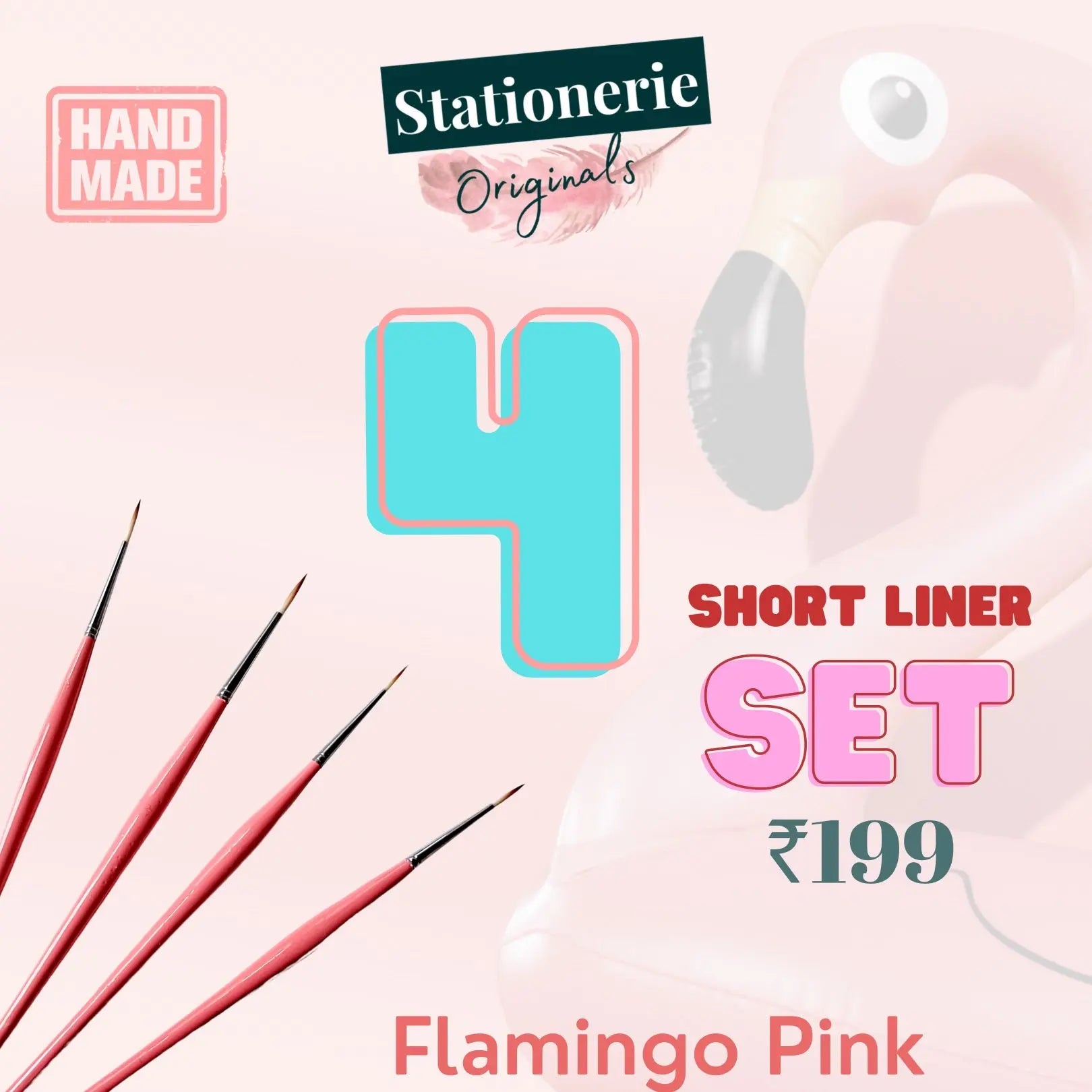 Stationerie Handcrafted Signature Synthetic Round Liner Set Of 4 Stationerie