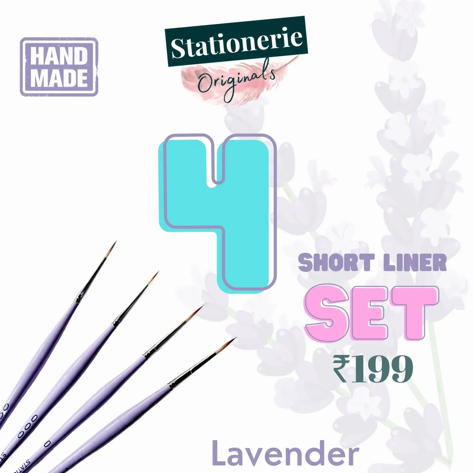 Stationerie Handcrafted Signature Synthetic Round Liner Set Of 4 Stationerie