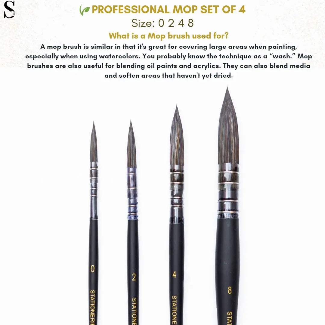 Stationerie Professional Mop Set Of 4 Vegan Matte Edition Stationerie