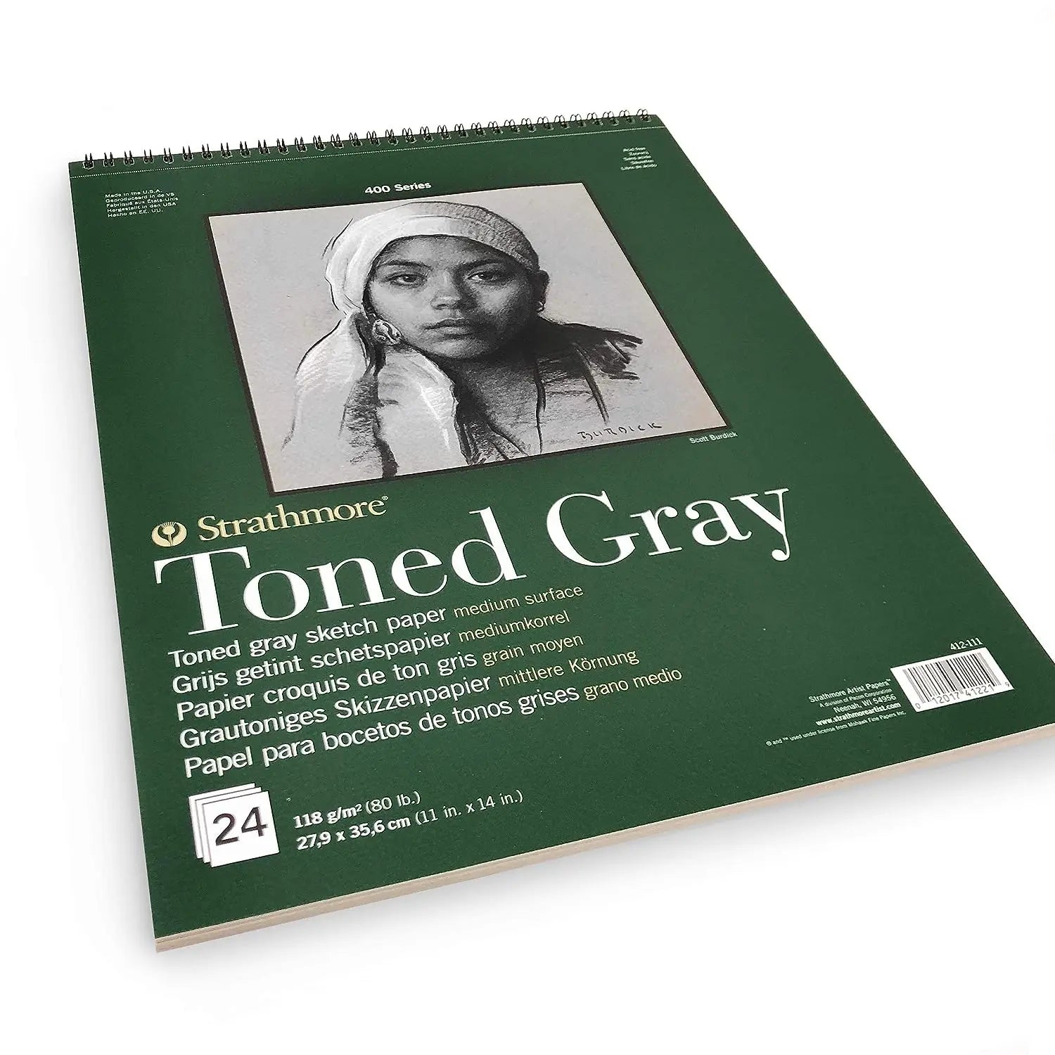 Strathmore 400 Series Toned Gray - Cool Grey Smooth 118 Gsm Paper Strathmore