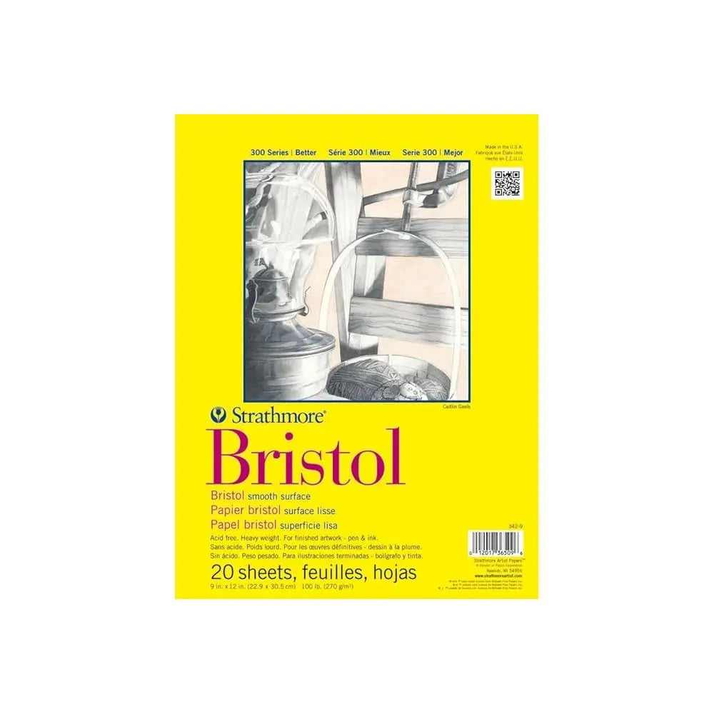 Strathmore Bristol 300 Series,270 GSM,20 sheets - Paper Pad Strathmore