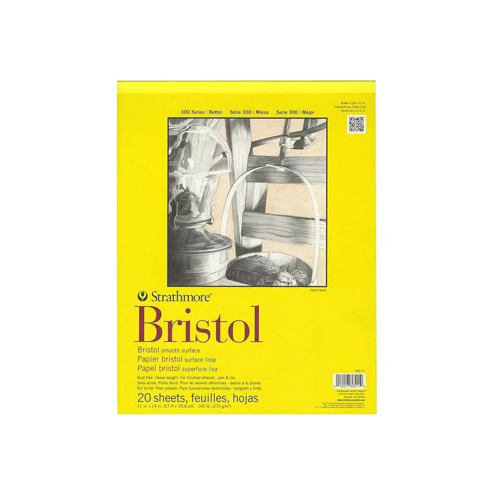 Strathmore Bristol 300 Series,270 GSM,20 sheets - Paper Pad Strathmore