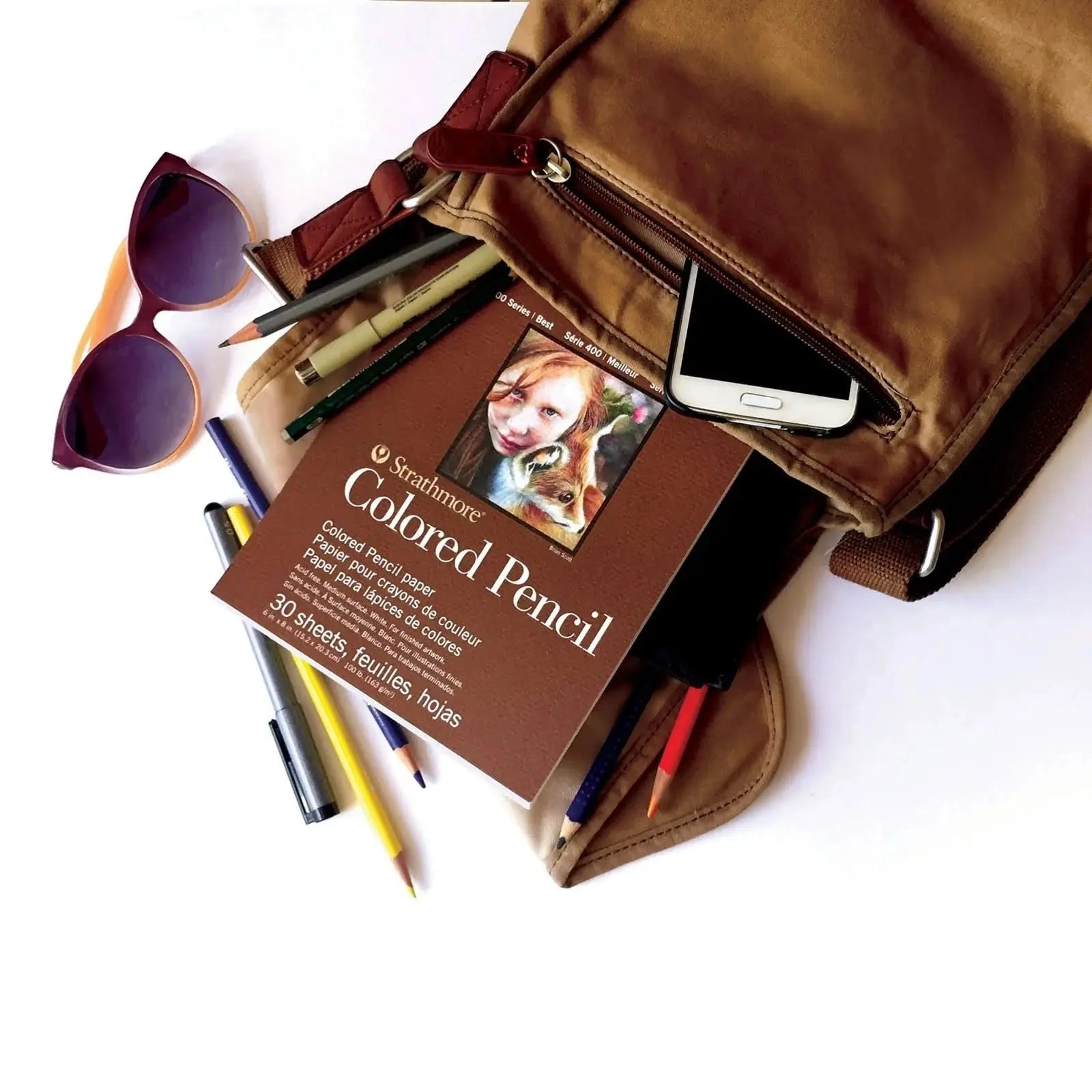 Strathmore Colored Pencil Paper Series 400,30 SHT,163 GSM - 6" x 8"(477-6) Strathmore