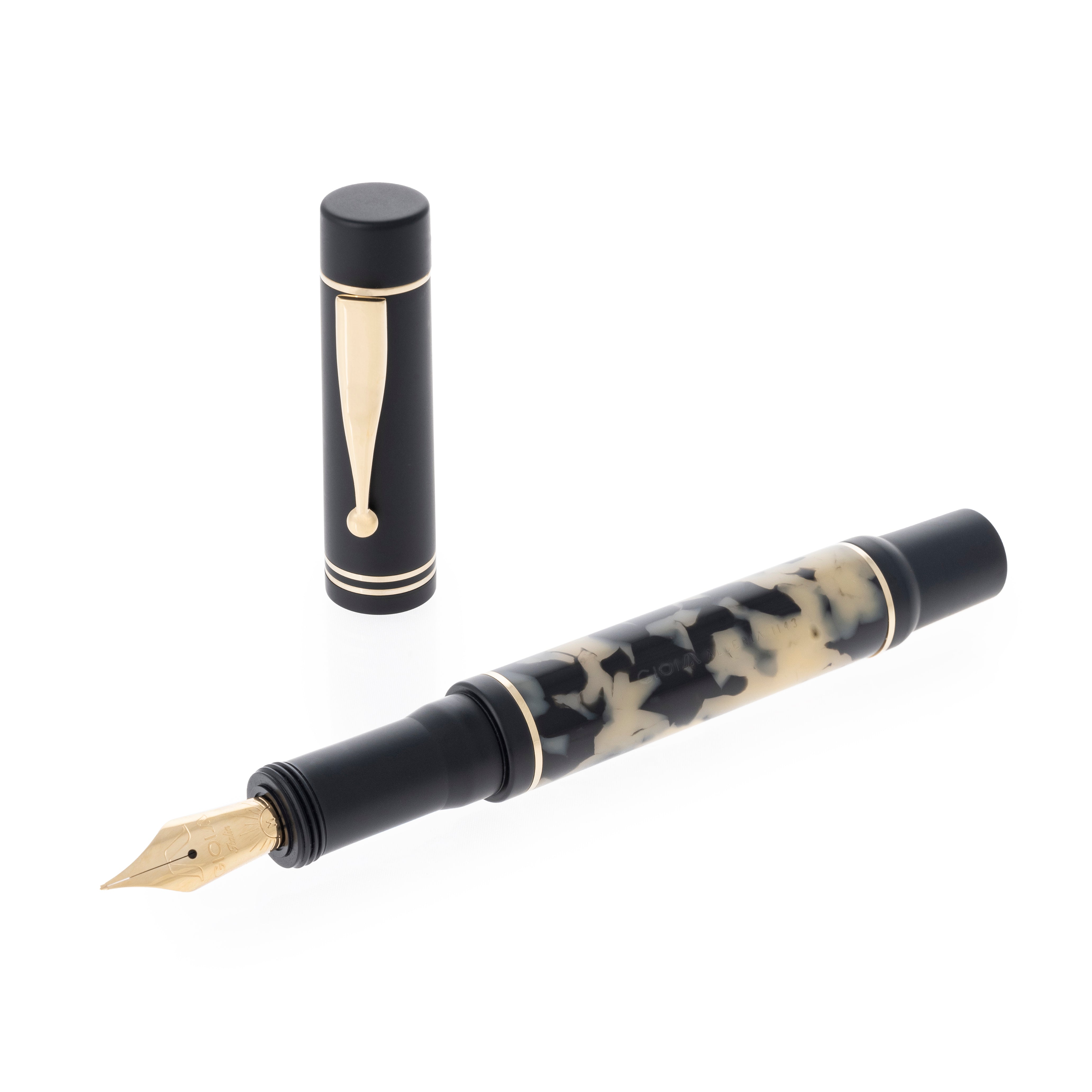 Gioia | Fountain Pen | Alleria | Tramonto Sand Black | Gold Trims Gioia