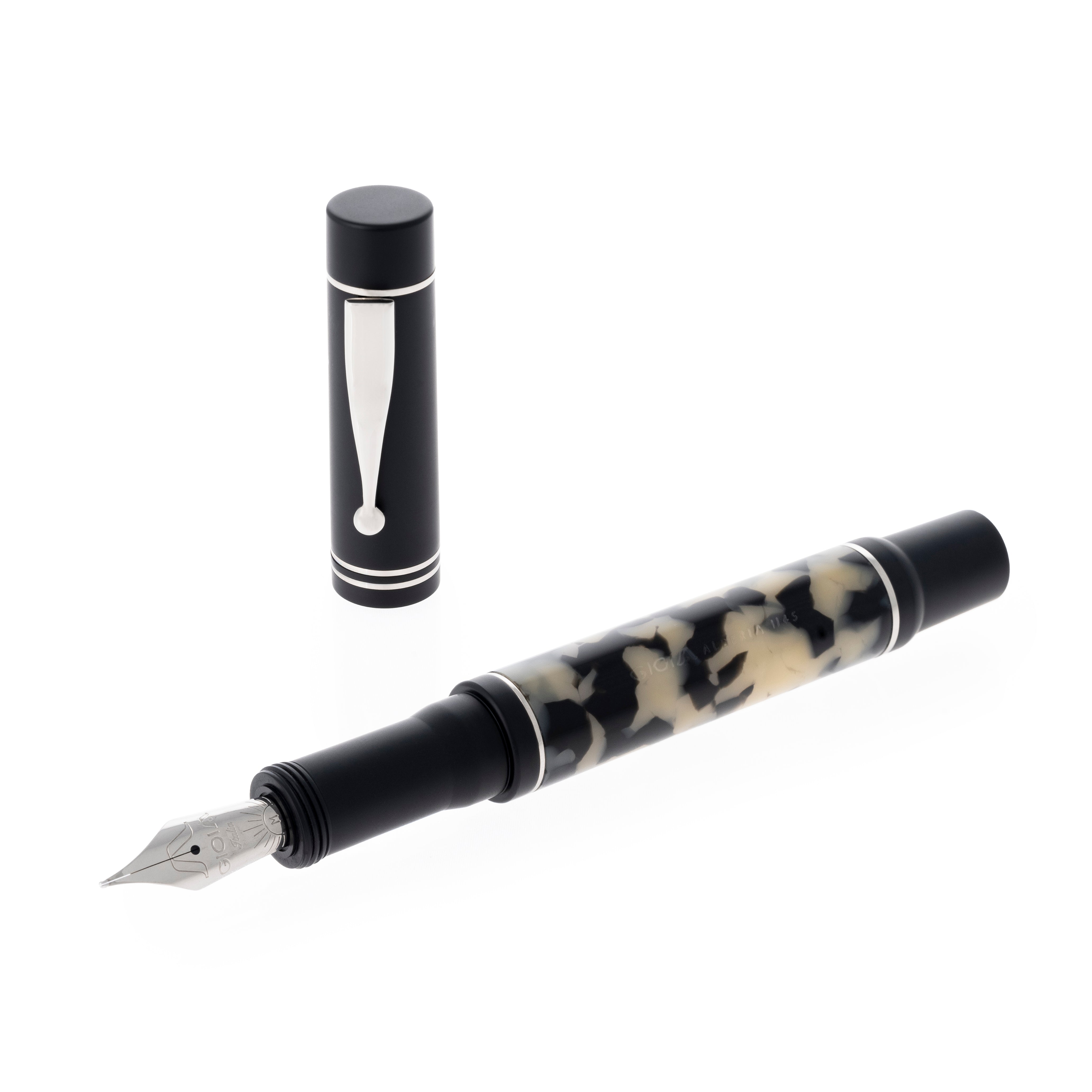 Gioia | Fountain Pen | Alleria | Tramonto Sand Black | Rhodium Trims | Resin Gioia