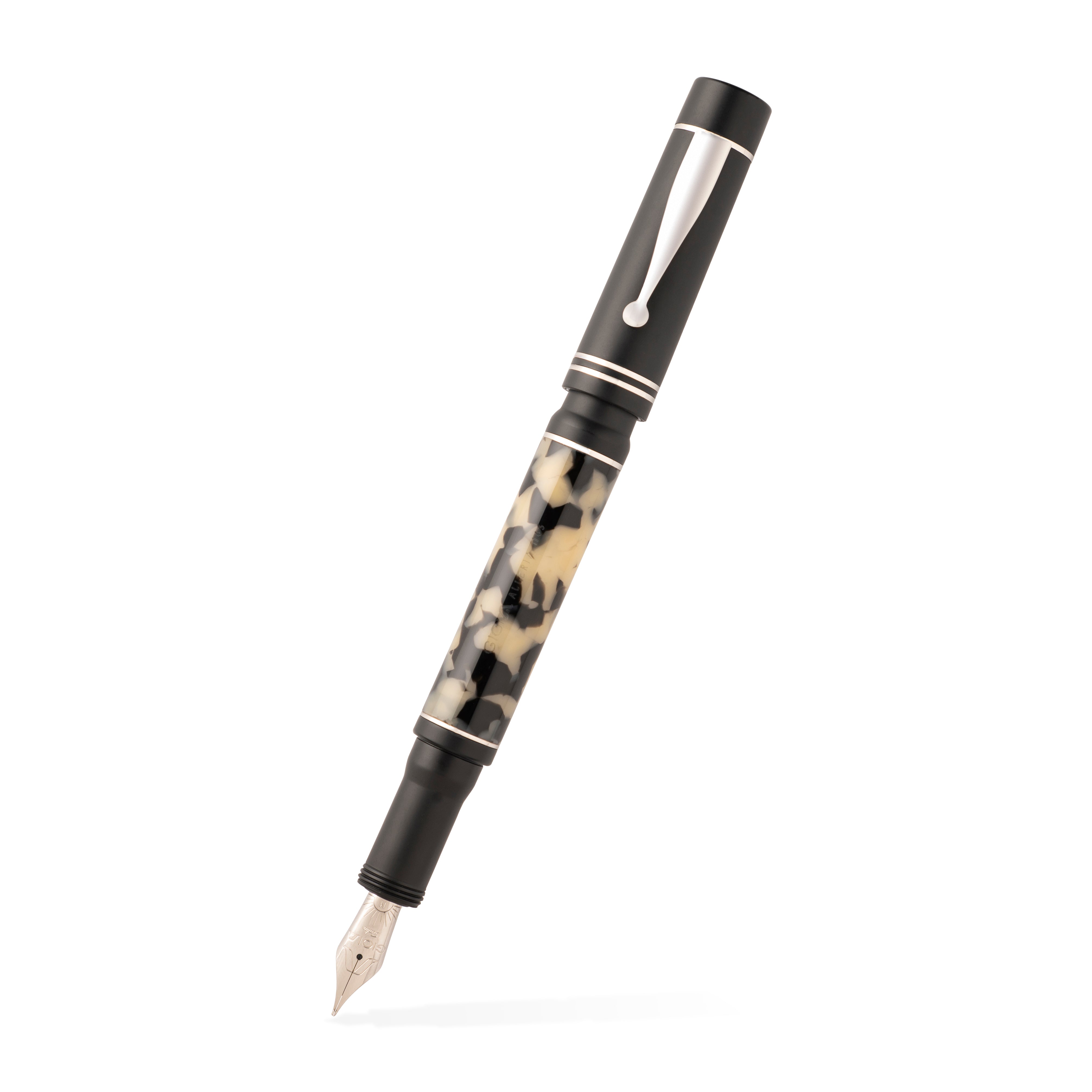 Gioia | Fountain Pen | Alleria | Tramonto Sand Black | Rhodium Trims | Resin Gioia