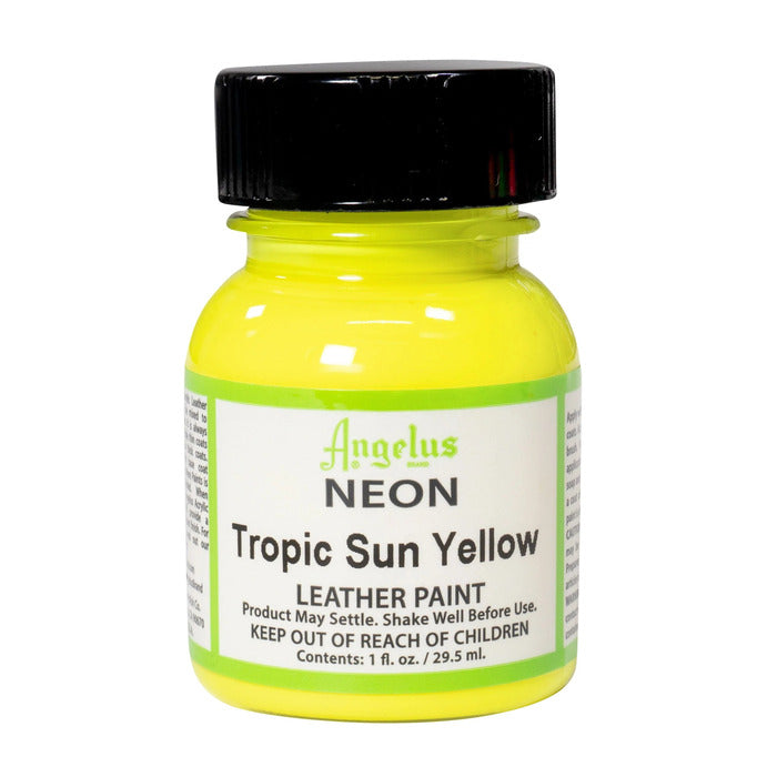 Neon Tropic Sun Yellow Leather Paint by Angelus 29.5ml