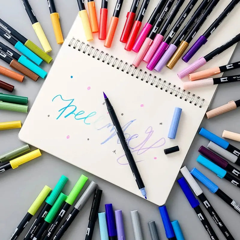 Tombow Dual Brush Pen Art Markers 96 Color Set with Desk Stand ( AB-T96C ) Tombow