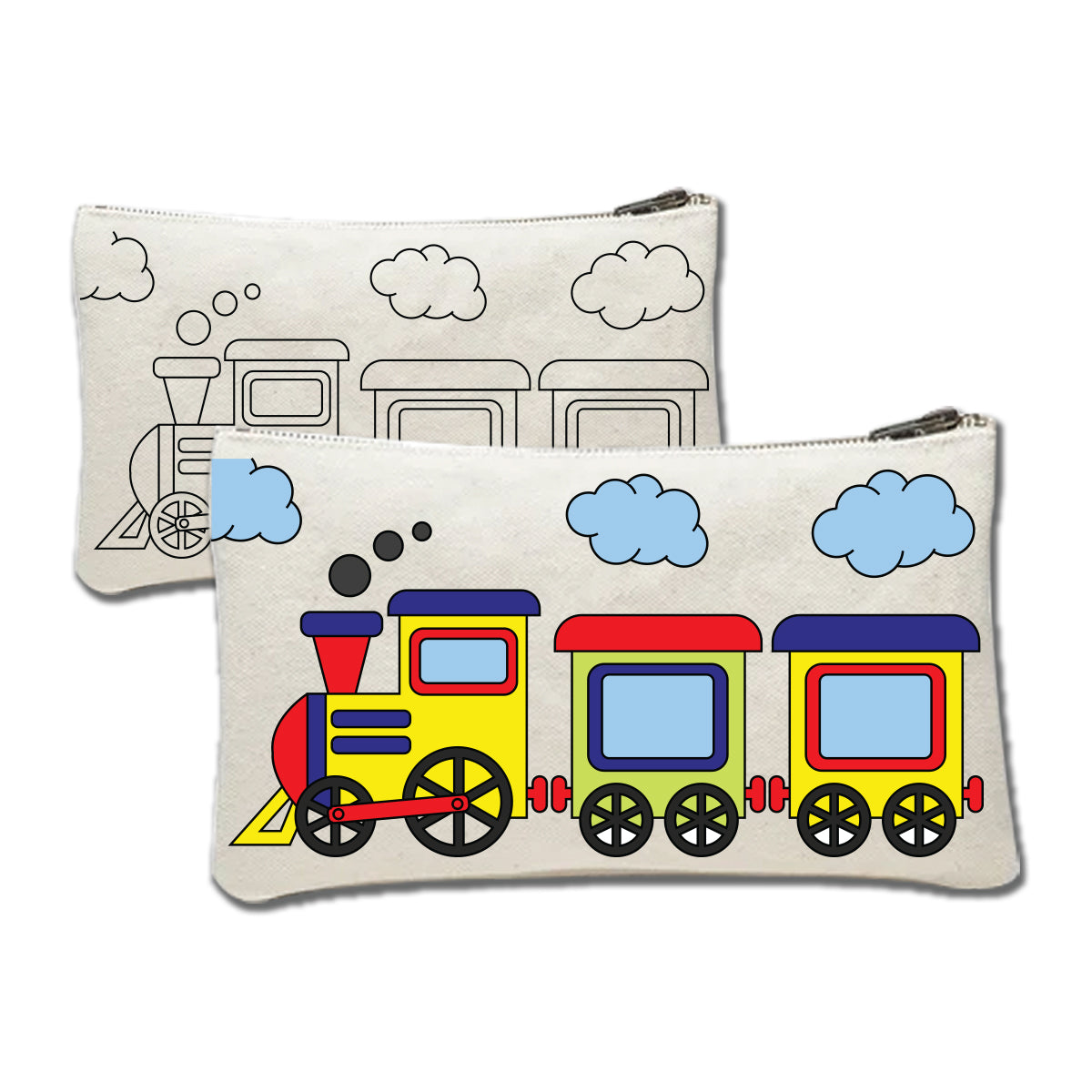 iCraft DIY Canvas Pouch Painting Kit for Kids - Train Design iCraft