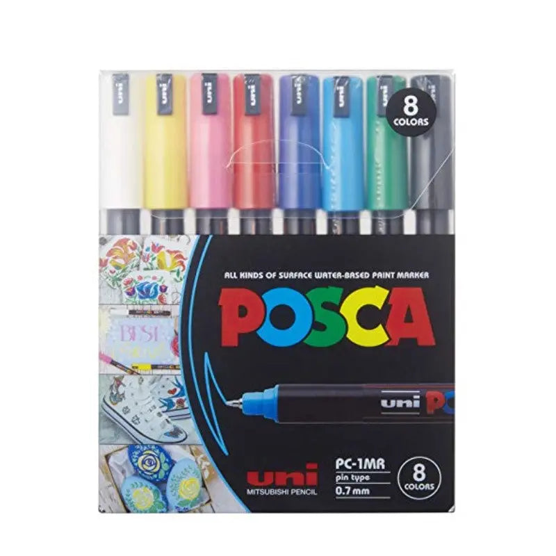 Uniball POSCA Ultra Water Based Paint marker PC-1MR Set Canvazo
