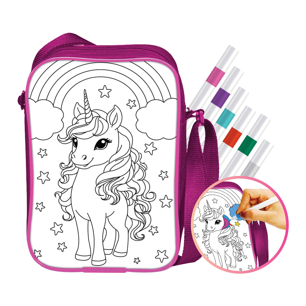 iCraft UNICORN DIY Sling Bag for Kids - Color & Carry iCraft