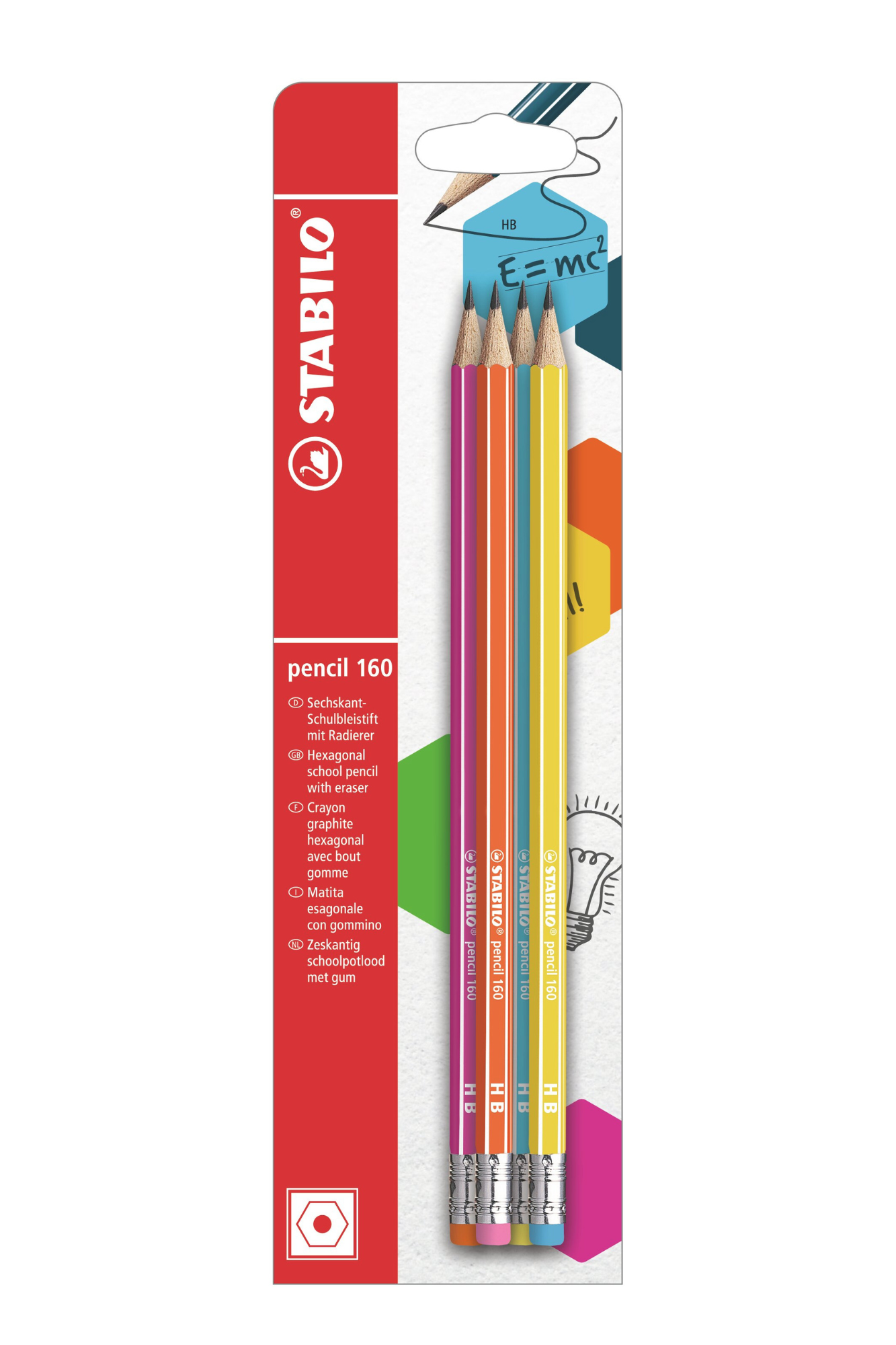 Stabilo Pencil 160 - Hb Pack Of 4  Blister Stabilo
