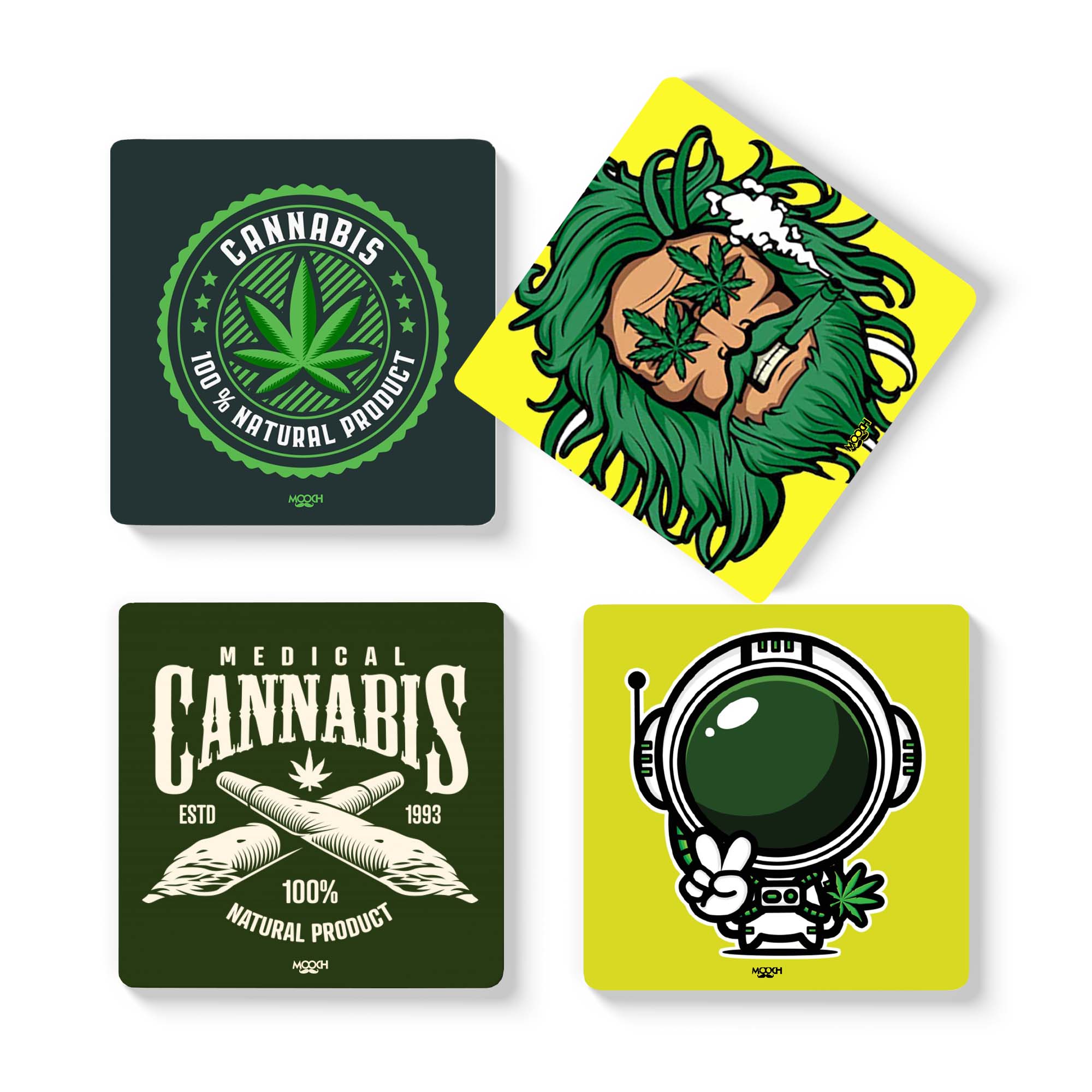Mooch Magnetic Coaster - It’S Just A Plant Bro - Set Of Mooch