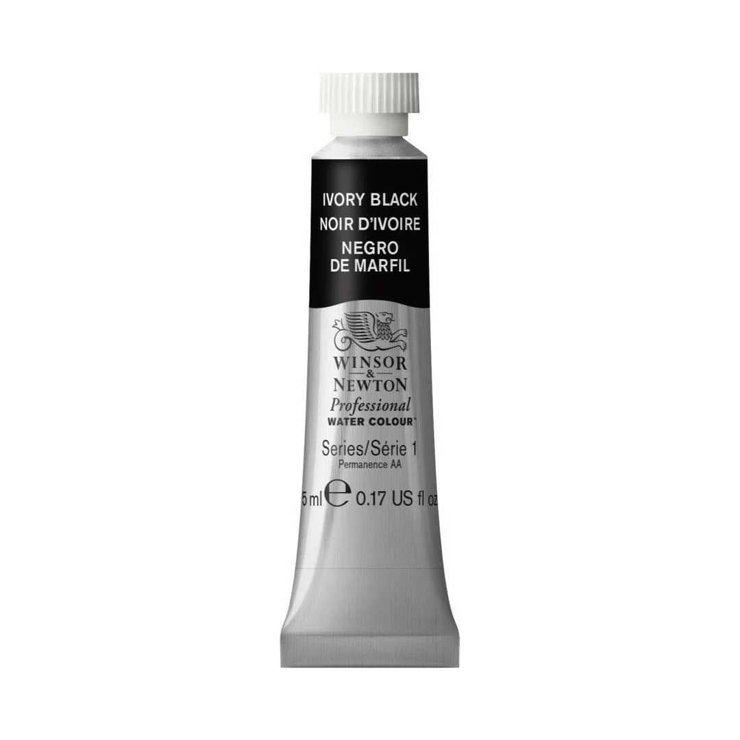 Winsor and newton Professional Water Colour Tube of 5ml - Ivory Black (331) Winsor & Newton