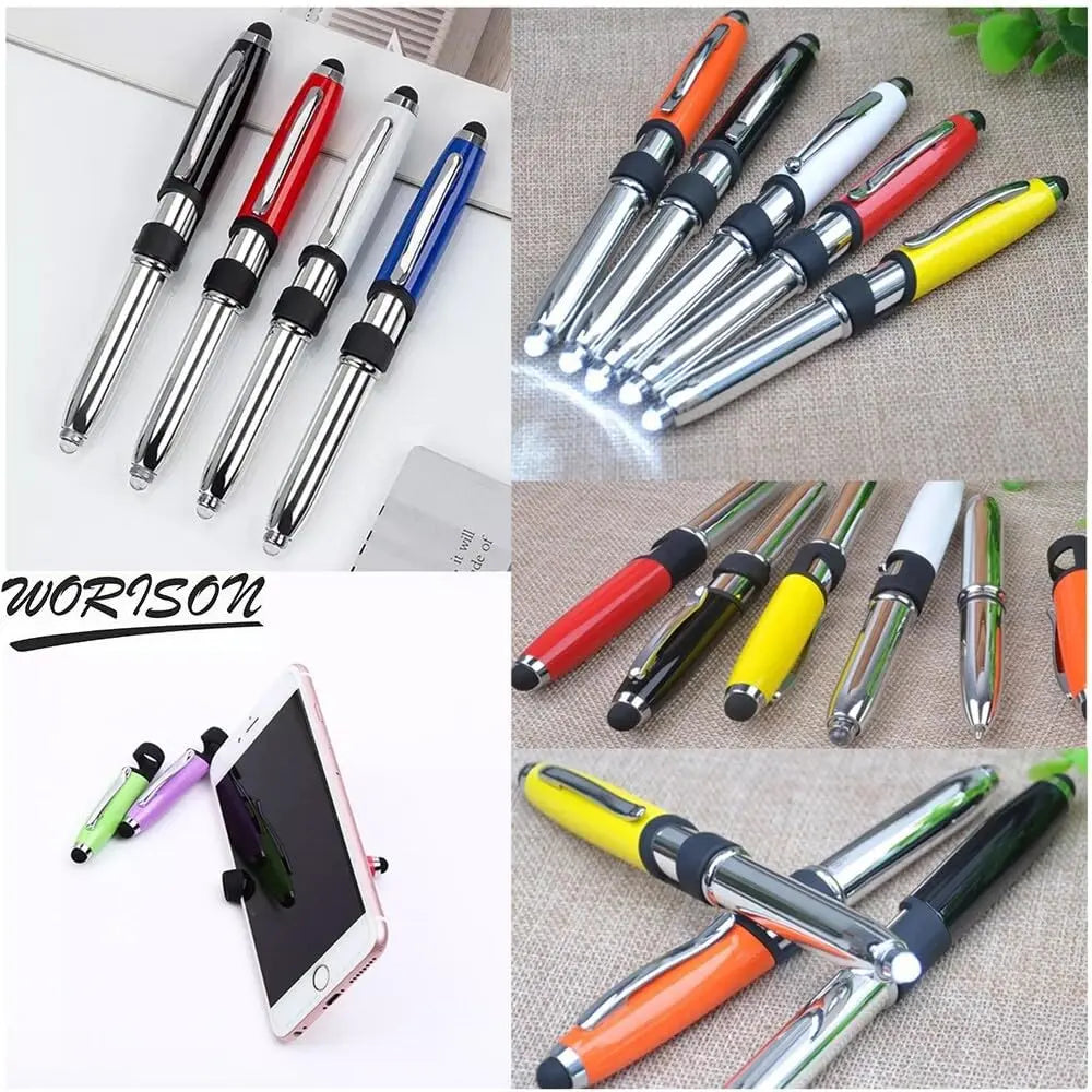 Worison Multifunction Metal Pen set of 4 with Mobile Holder Kabeer Art