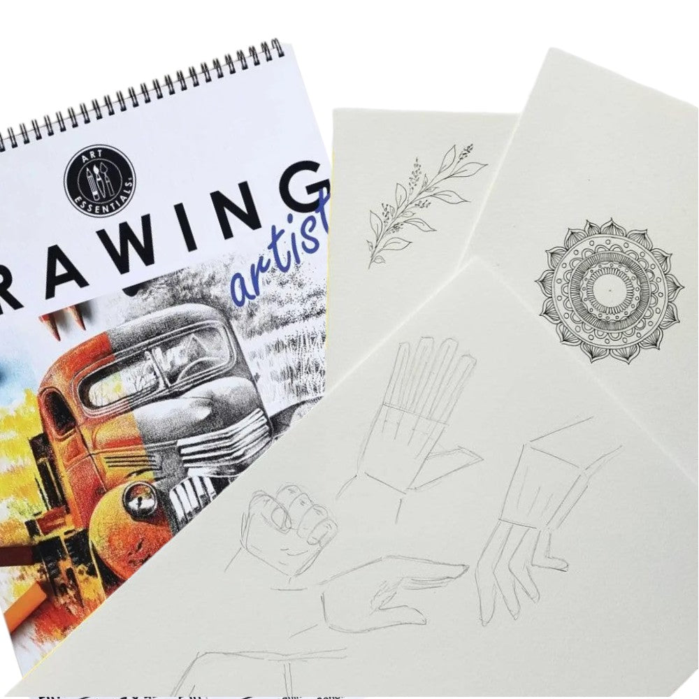 Art Essentials Drawing Paper Spiral Pad - 180gsm, 30 Sheets