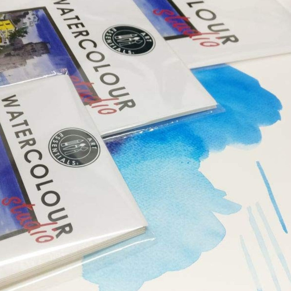 Art Essentials Studio Watercolour Paper Medium Surface 300GSM,Natural White Cold Pressed Art Essentials