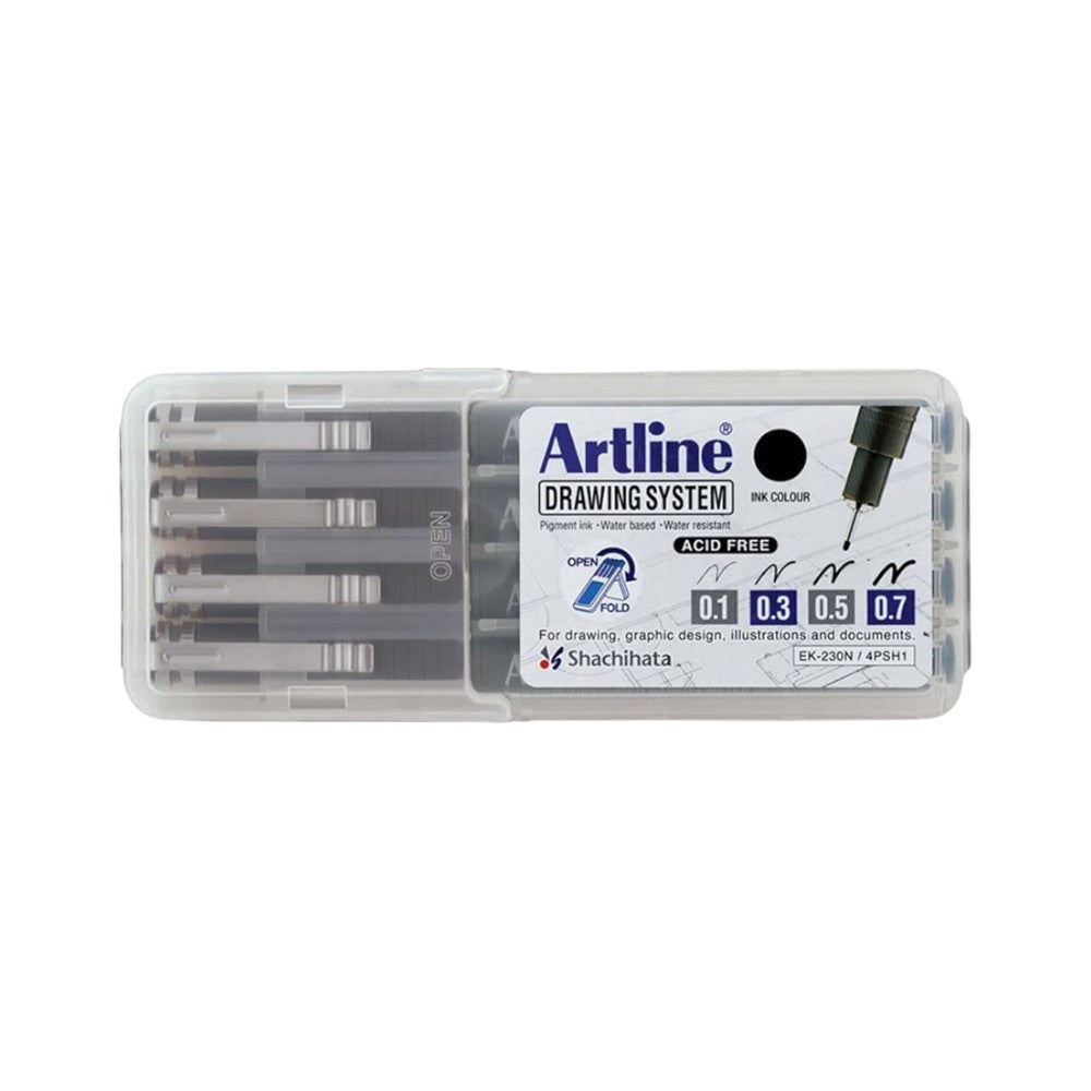 Artline Drawing System Technical Pen Black Set - Choose Your Pack