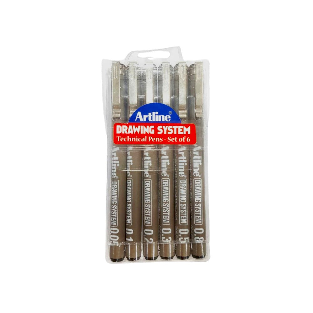 Artline Drawing System Technical Pen Black Set - Choose Your Pack