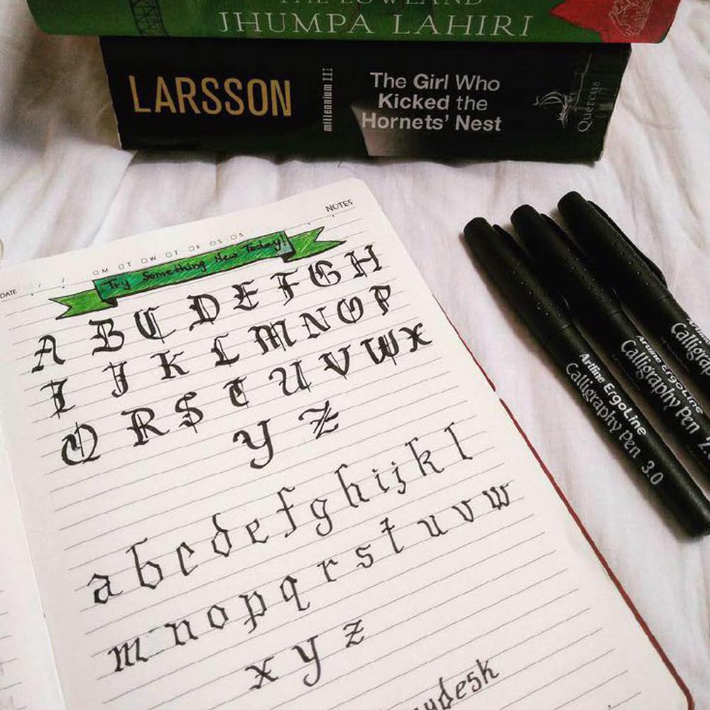 Artline Ergoline Calligraphy Pen Set of 3 - Black