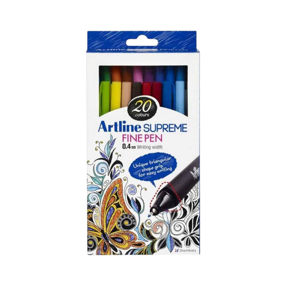 Artline Supreme Fine Pen 0.4mm - Available in Multiple Sets