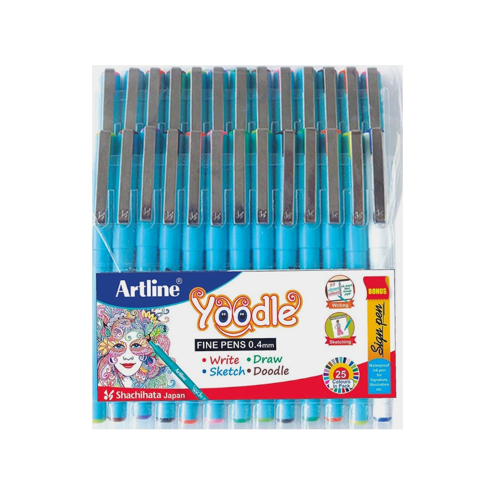 Artline Yoodle Fine Pen 0.4mm Set - Choose Pack