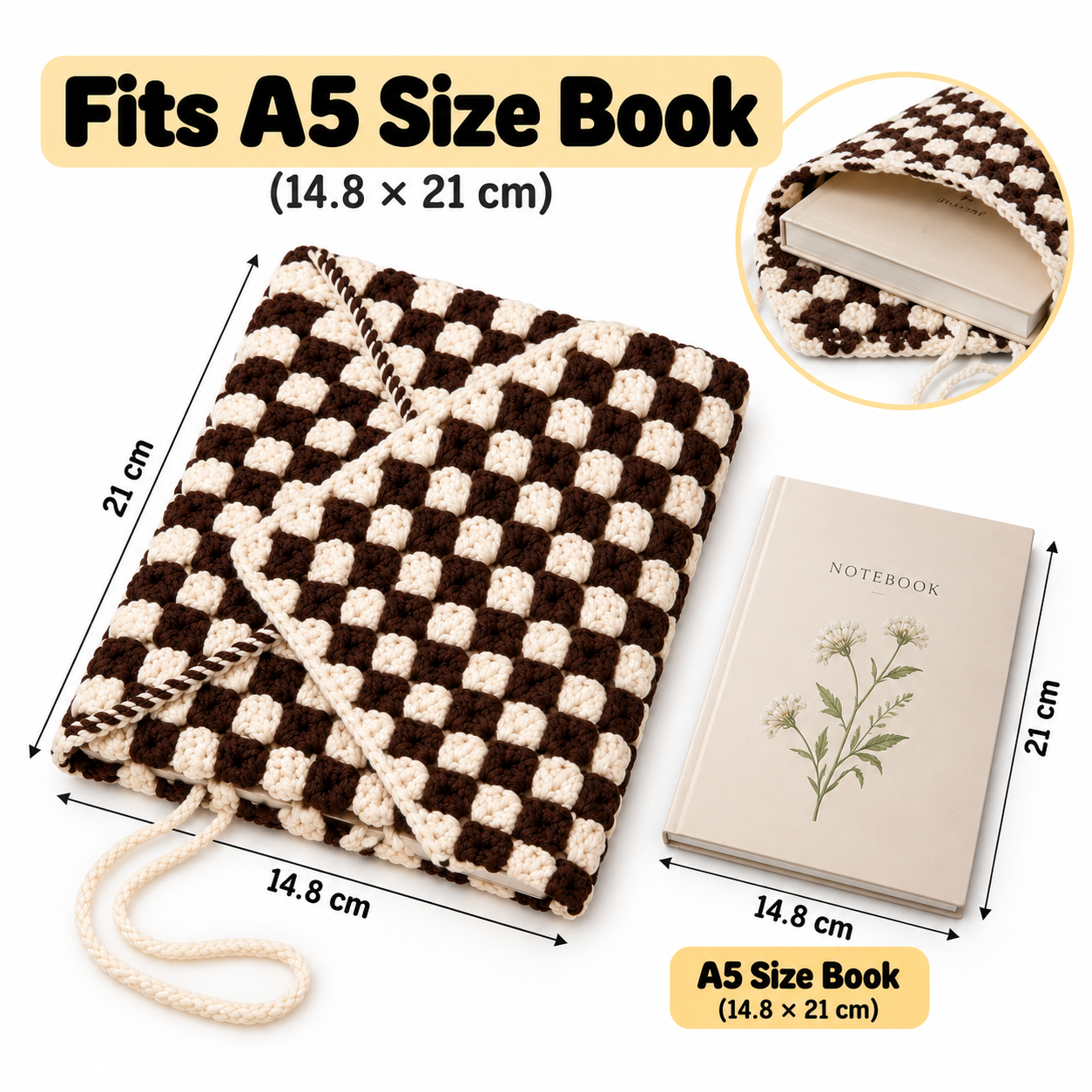 Crochet Book Sleeve Making Kit | Crochet Making Kit Age 8+ - booksleeve crochet making kit after