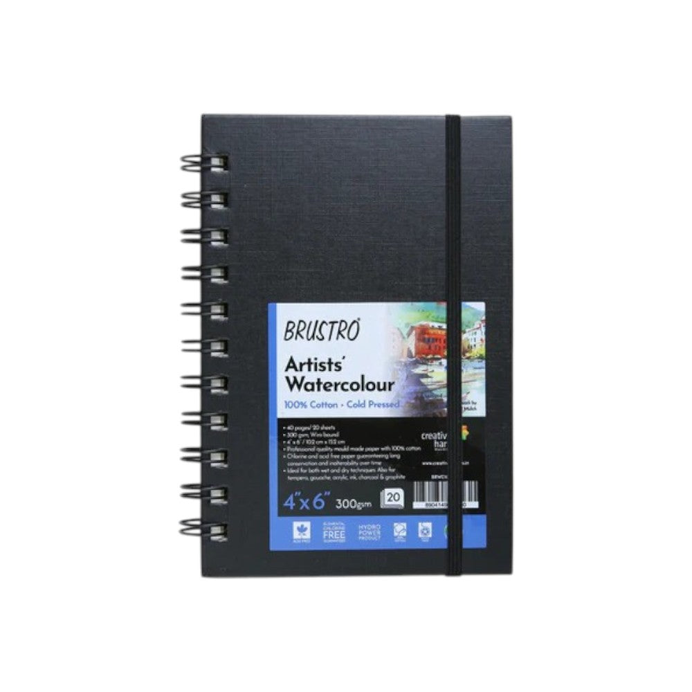 Brustro 100% Cotton Watercolour Journal - 300 GSM - Wiro Bound