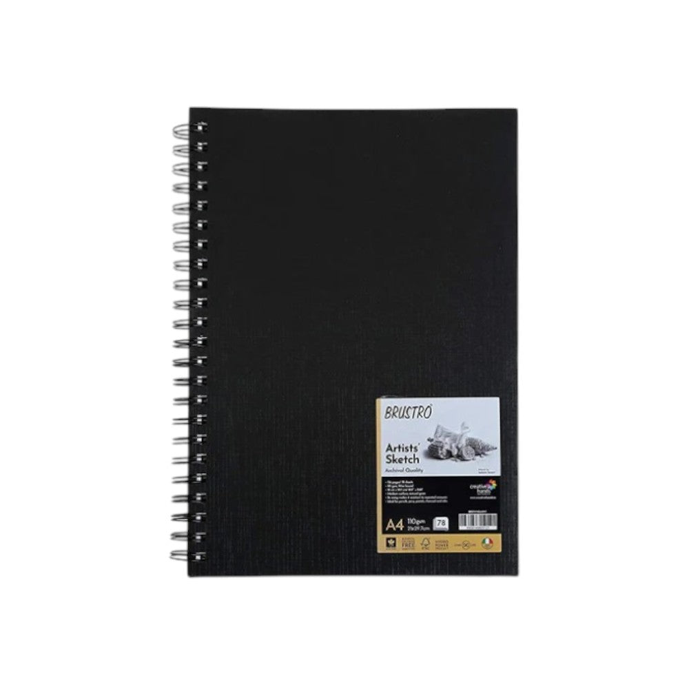 Brustro Artists Sketch Book Journal - Wiro Bound - 110 GSM - A4/A5