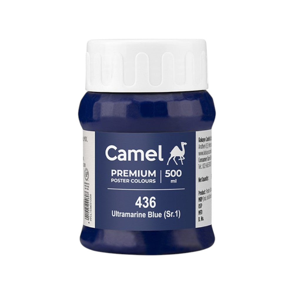 Camel Premium Poster Colour - 500ml - Loose Colours - Matte Finish