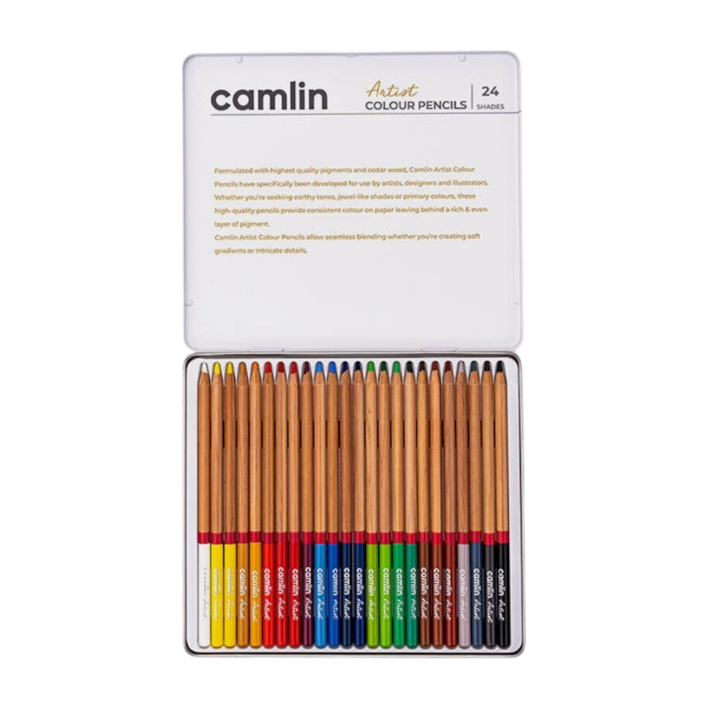 Camlin Artist Colour Pencils - 24 & 72 Shades - Wax-Based Sets