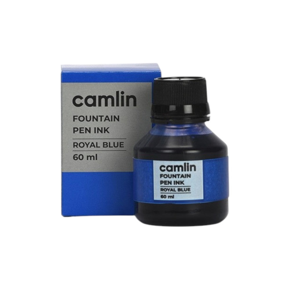 Camlin Fountain Pen Ink - 60ml - Non-Toxic, Water-Based Ink