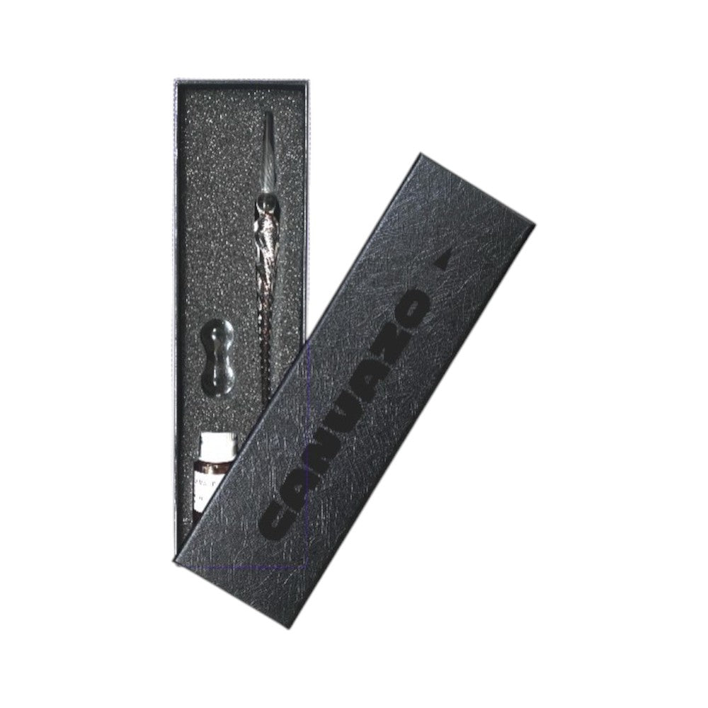 Canvazo Glass Dipping Pen Set - Vintage Crystal Pen with Ink