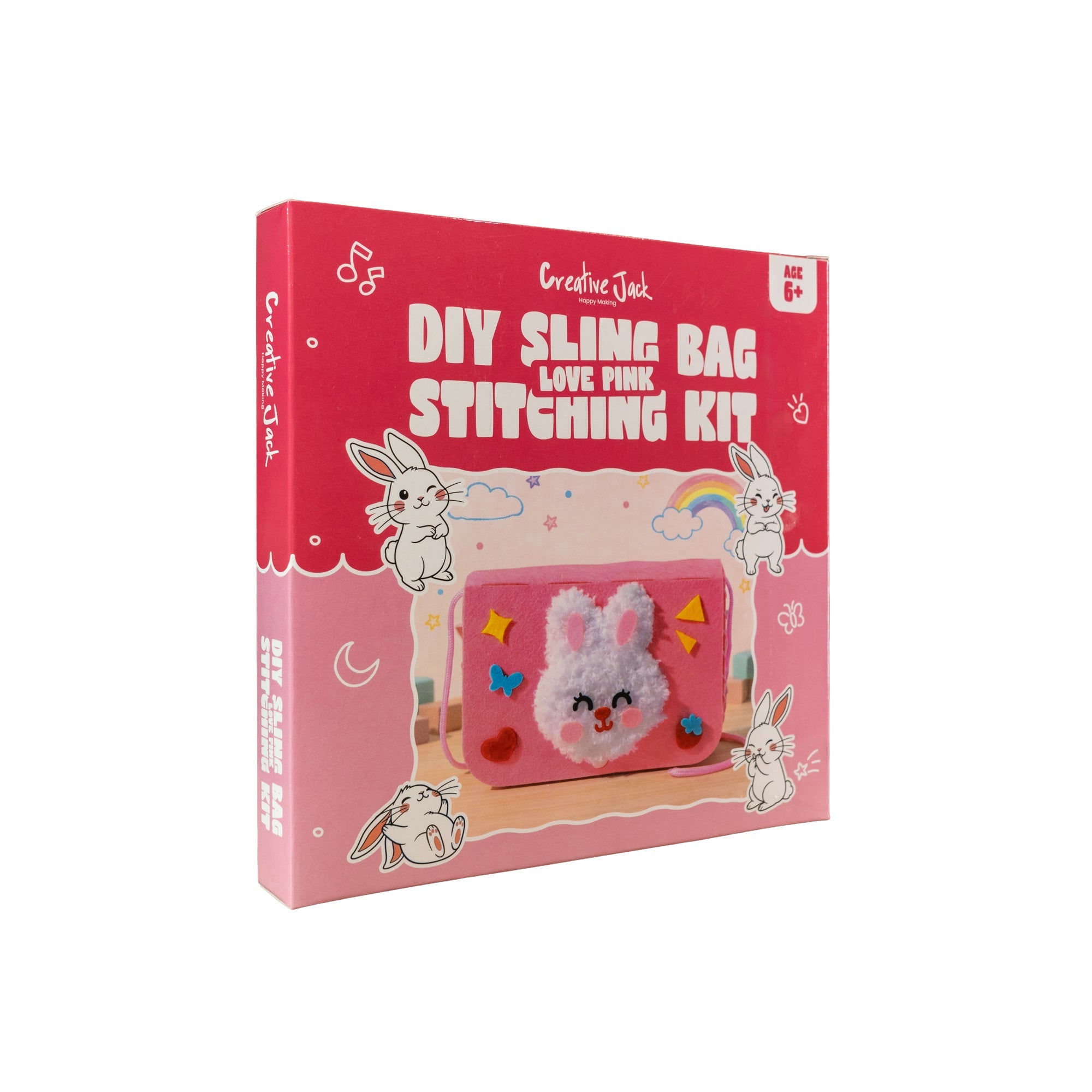 Sling Bag Stitching Kit for Kids - cj love pink stitching kit 3