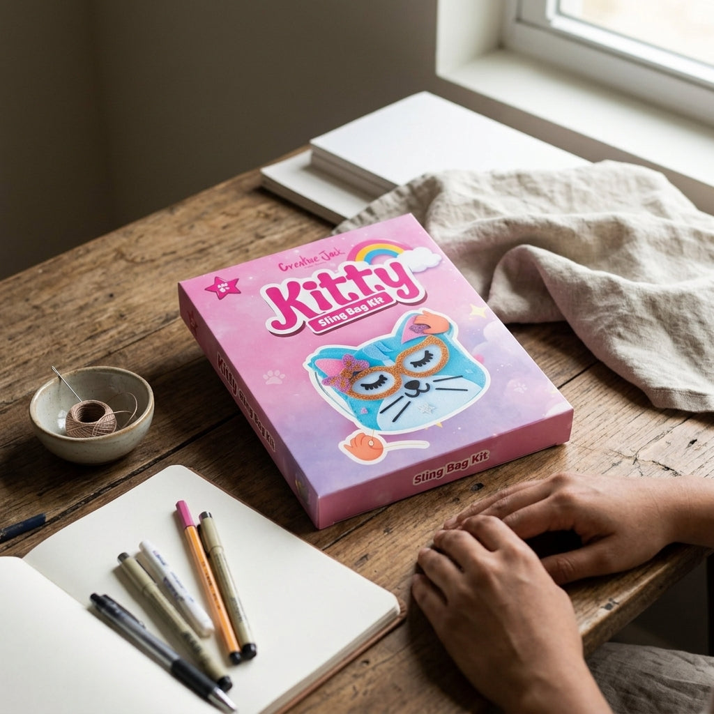Sling Bag DIY Kit for Kids - cj sling bag kitty kit 4