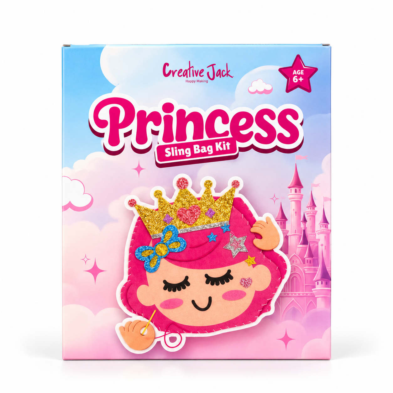 Sling Bag DIY Kit for Kids - Princess - cj sling bag princess kit front
