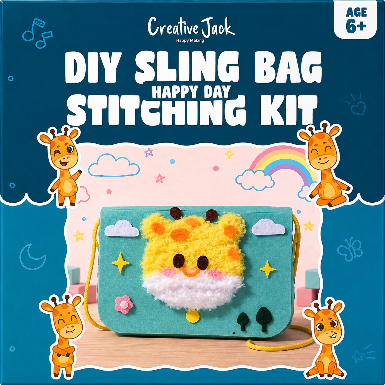 Sling Bag Stitching Kit for Kids - cj sling bag stitching kit happy day 6 variant
