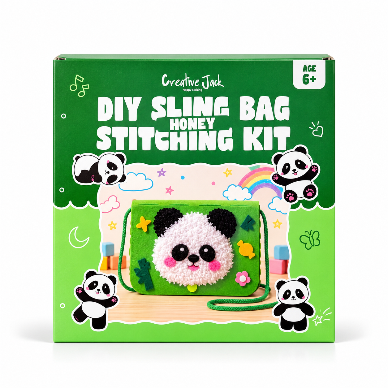 Sling Bag Stitching Kit for Kids - Honey - cj sling bag stitching kit honey front