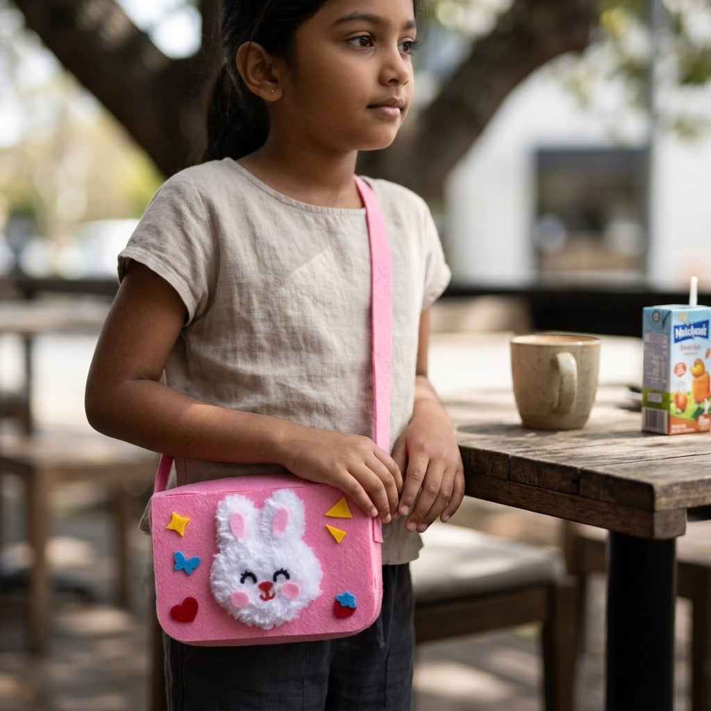 Sling Bag Stitching Kit for Kids - cj sling bag stitching kit love pink 4
