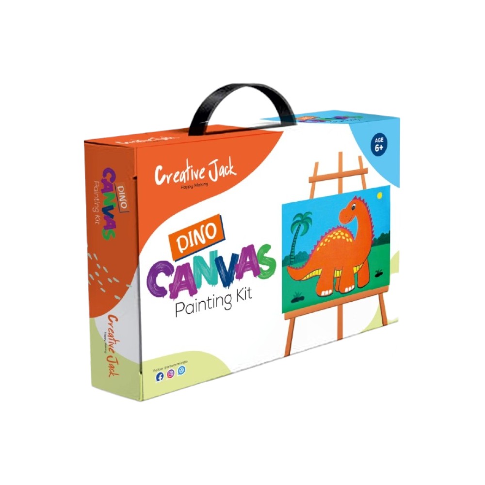 Creative Jack My Canvas Painting Kit - Age 6+ - Dino, Unicorn & Turtle