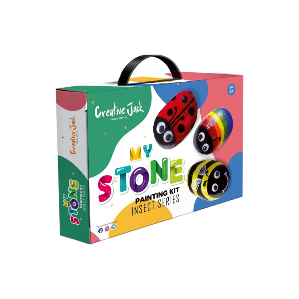 Creative Jack My Stone Painting Kit - Kids Age 6 Plus - DIY Craft Set