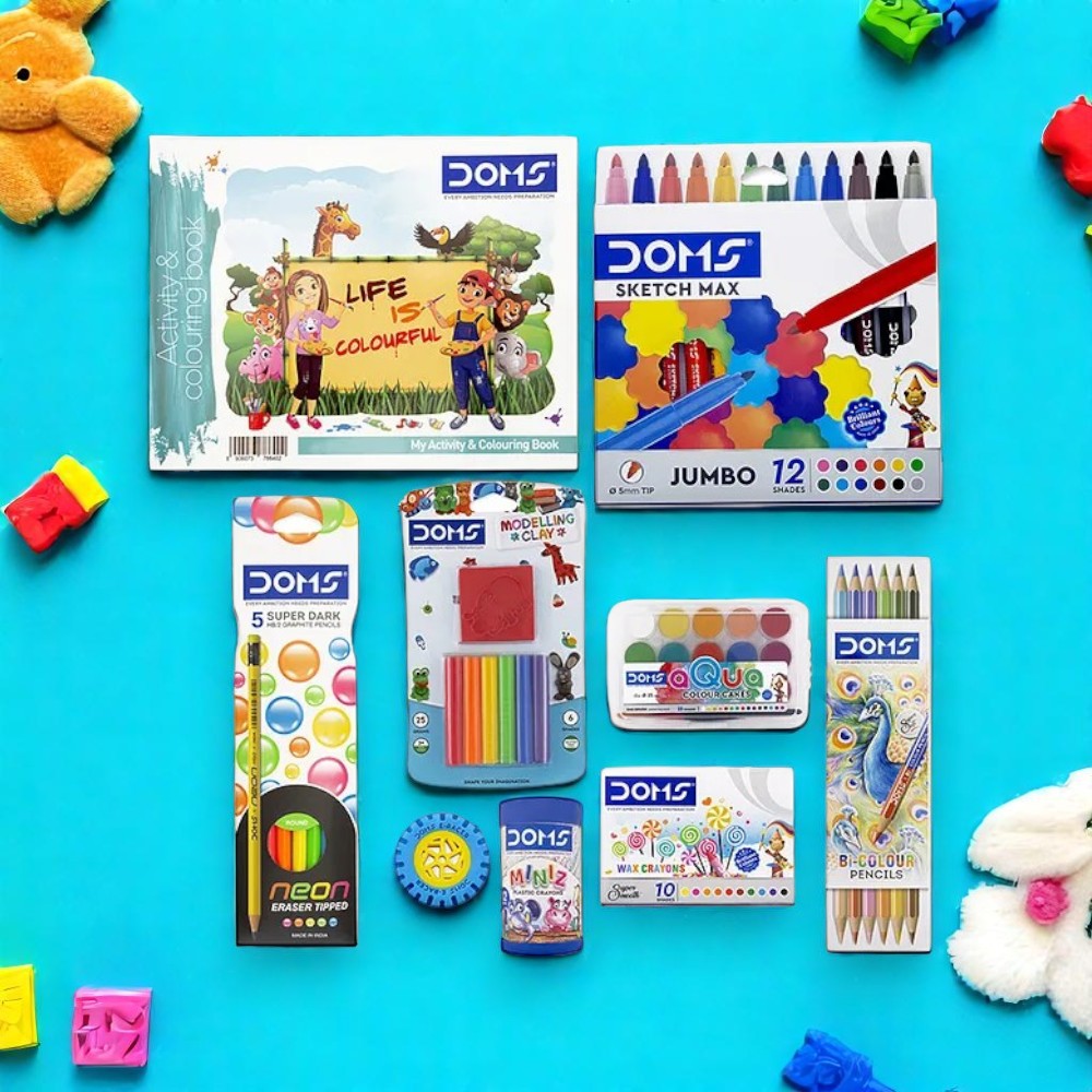 Doms Junior Art Kit - Colour Pencil & Painting Set for Kids Doms