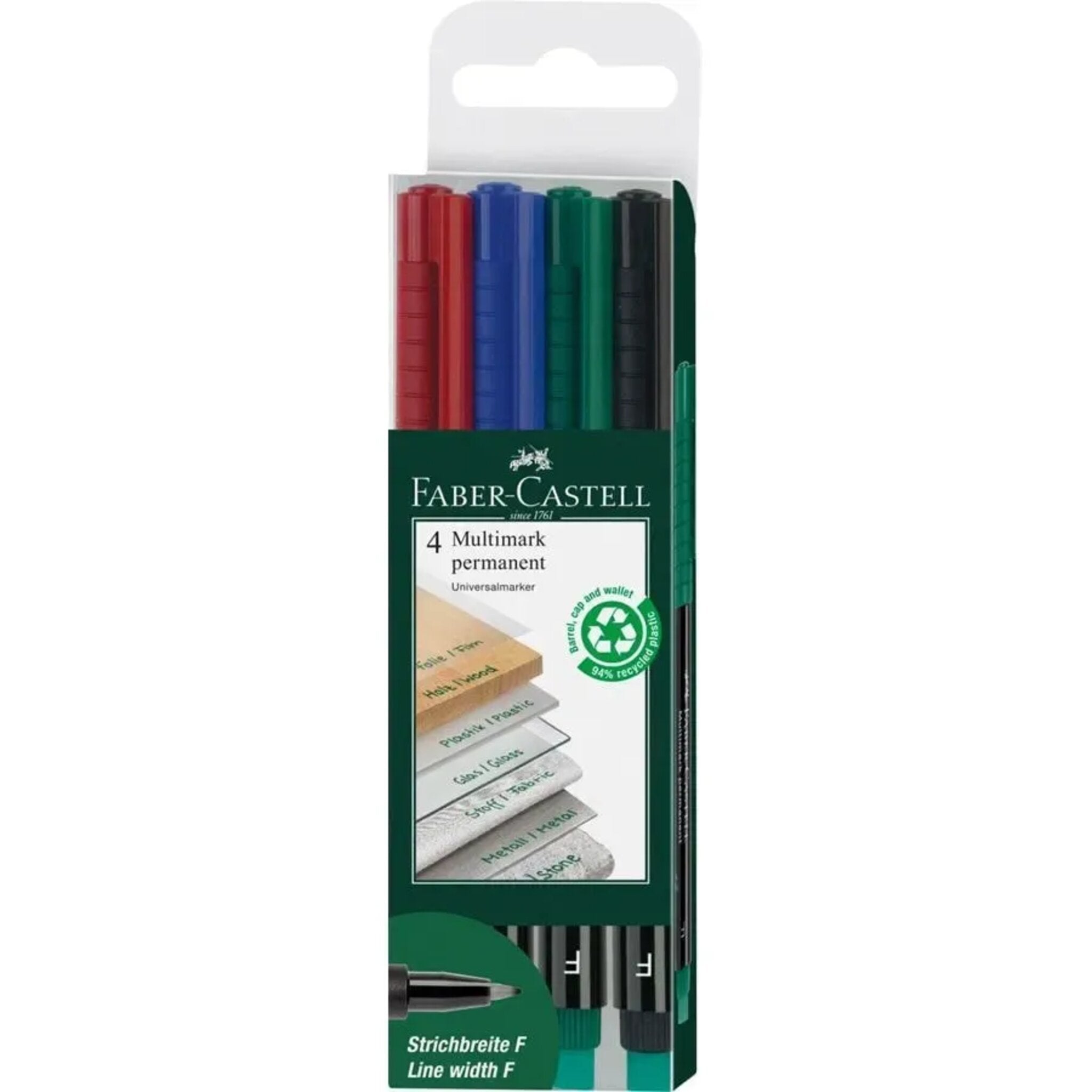 Faber Castell Fine Multi-Marker Pack Of 4 (Assorted)