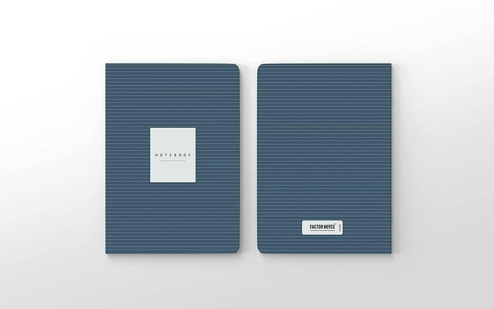 Factor Notes 100 GSM A5 Notebook - Plain 144 Pages (Blue Band) Factor Notes
