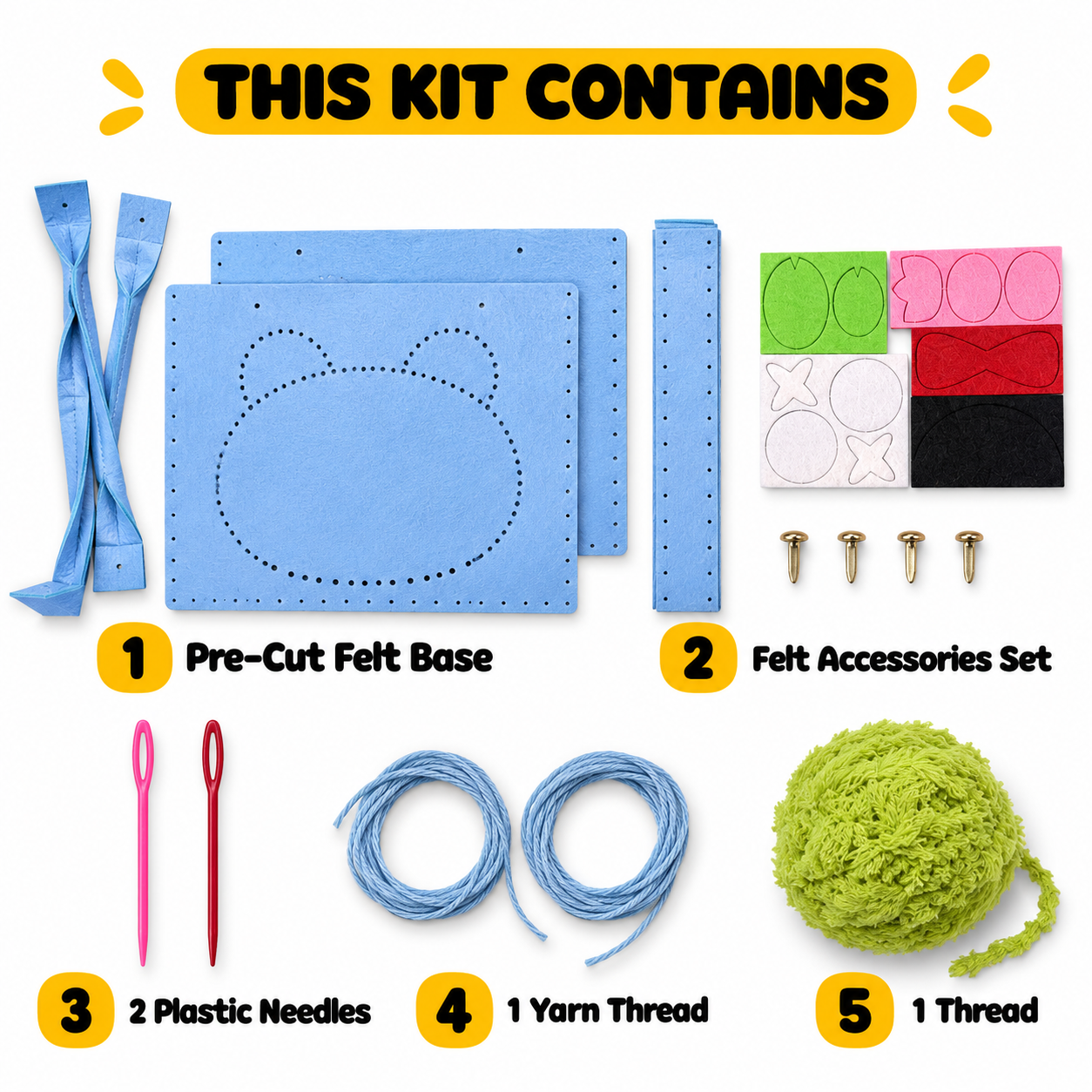 DIY Felt Tote Bag Making Kit for Kids - frog tote bag making kit this kit contains