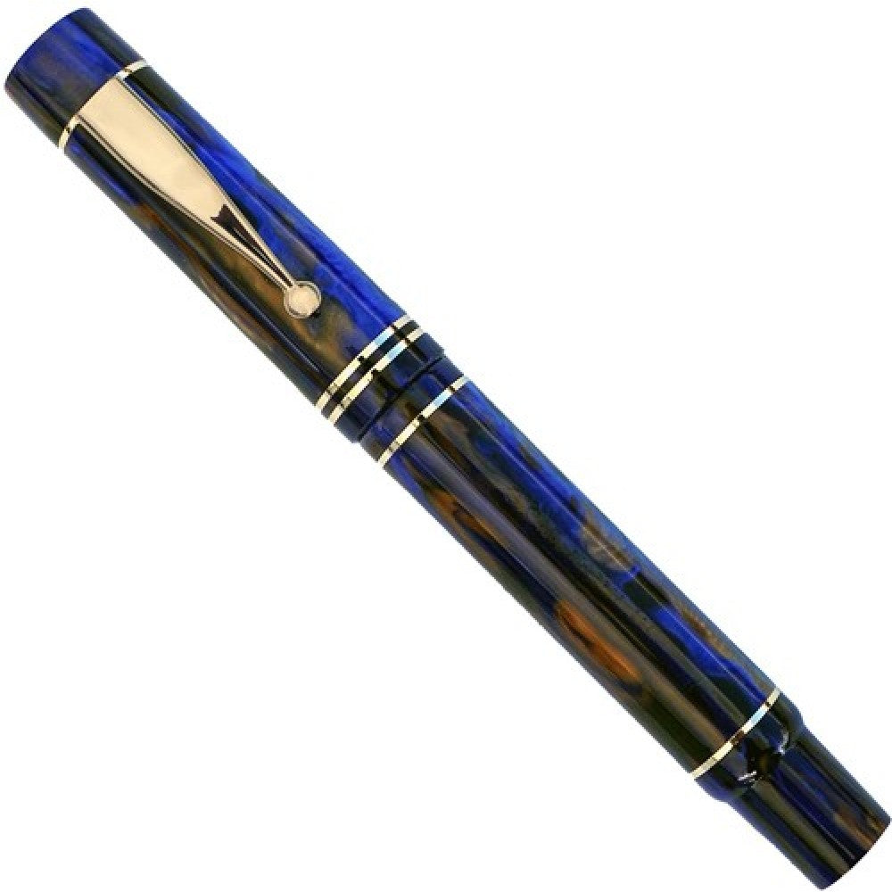 Gioia | Alleria | Fountain Pen | Crepuscola Blue-Brown | Gold Trims Gioia